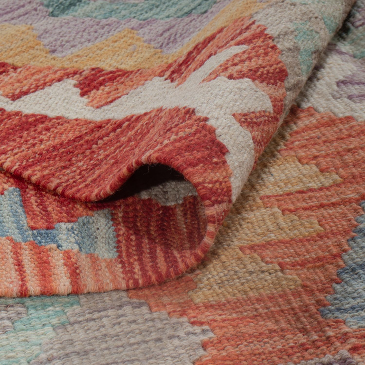 Kelim Rug - Splash - 246 x 179 cm - multicolored