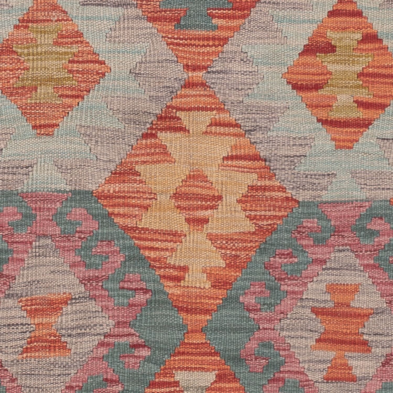 Kelim Rug - Splash - 196 x 147 cm - multicolored