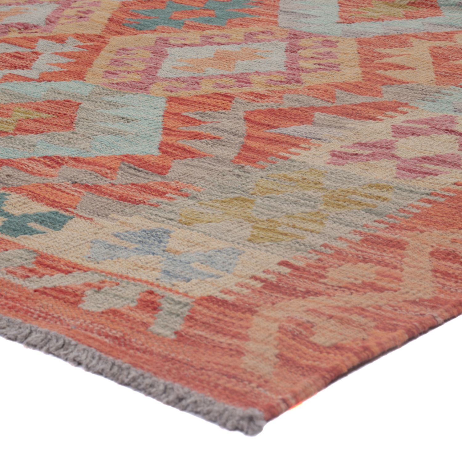 Kelim Rug - Splash - 196 x 147 cm - multicolored