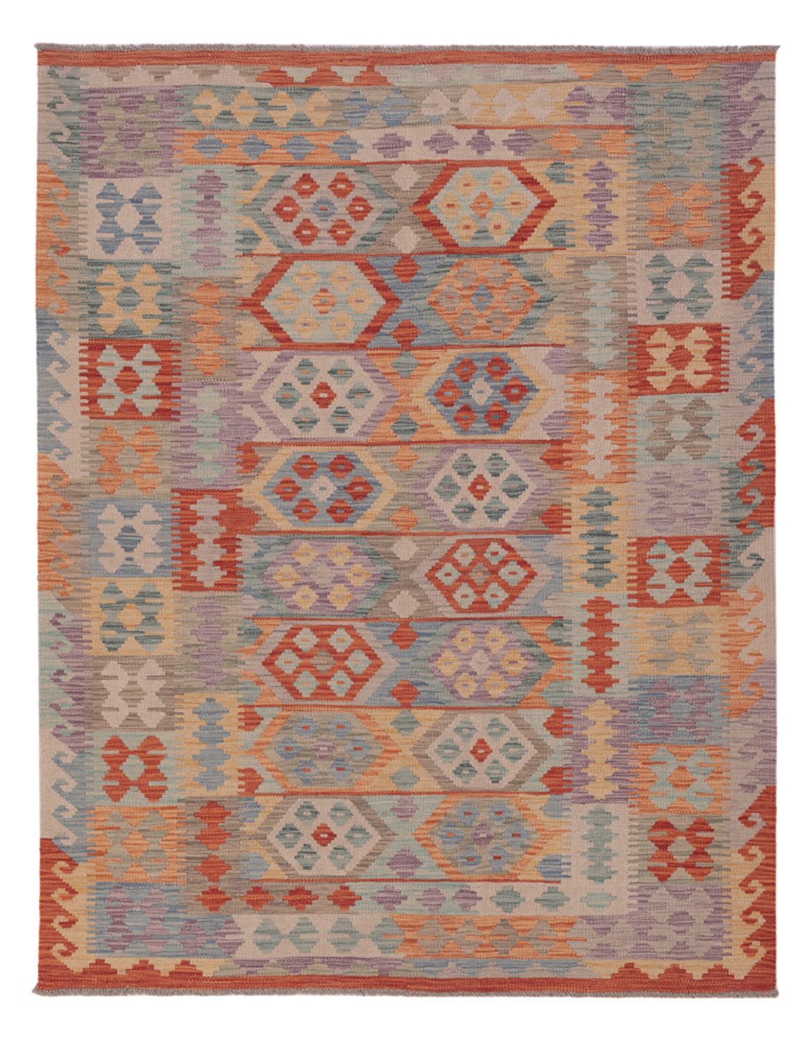 Kelim Rug - Splash - 196 x 150 cm - multicolored