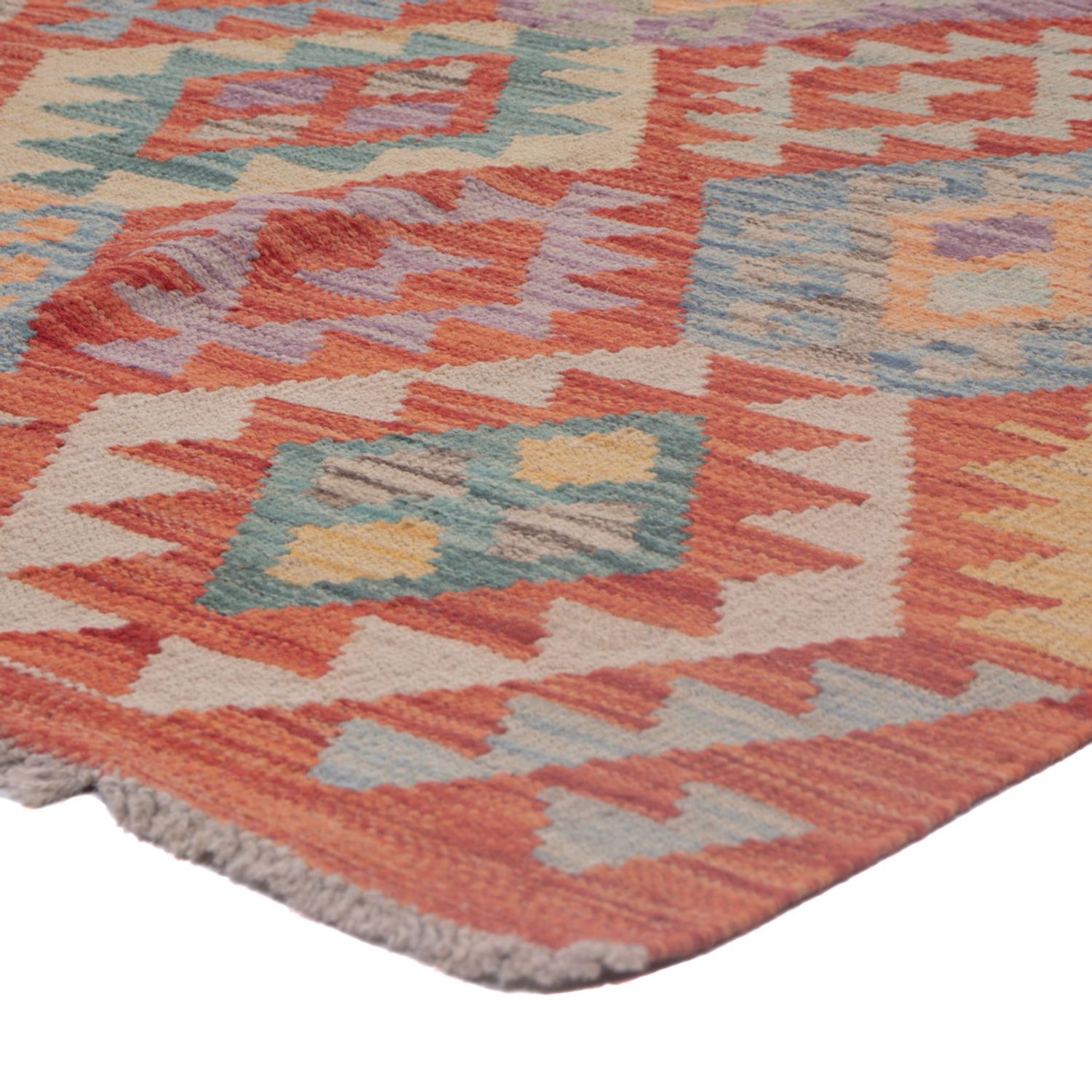 Kelim Rug - Splash - 201 x 158 cm - multicolored
