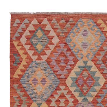 Kelim Rug - Splash - 201 x 158 cm - multicolored