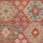 Kelim Rug - Splash - 195 x 149 cm - multicolored