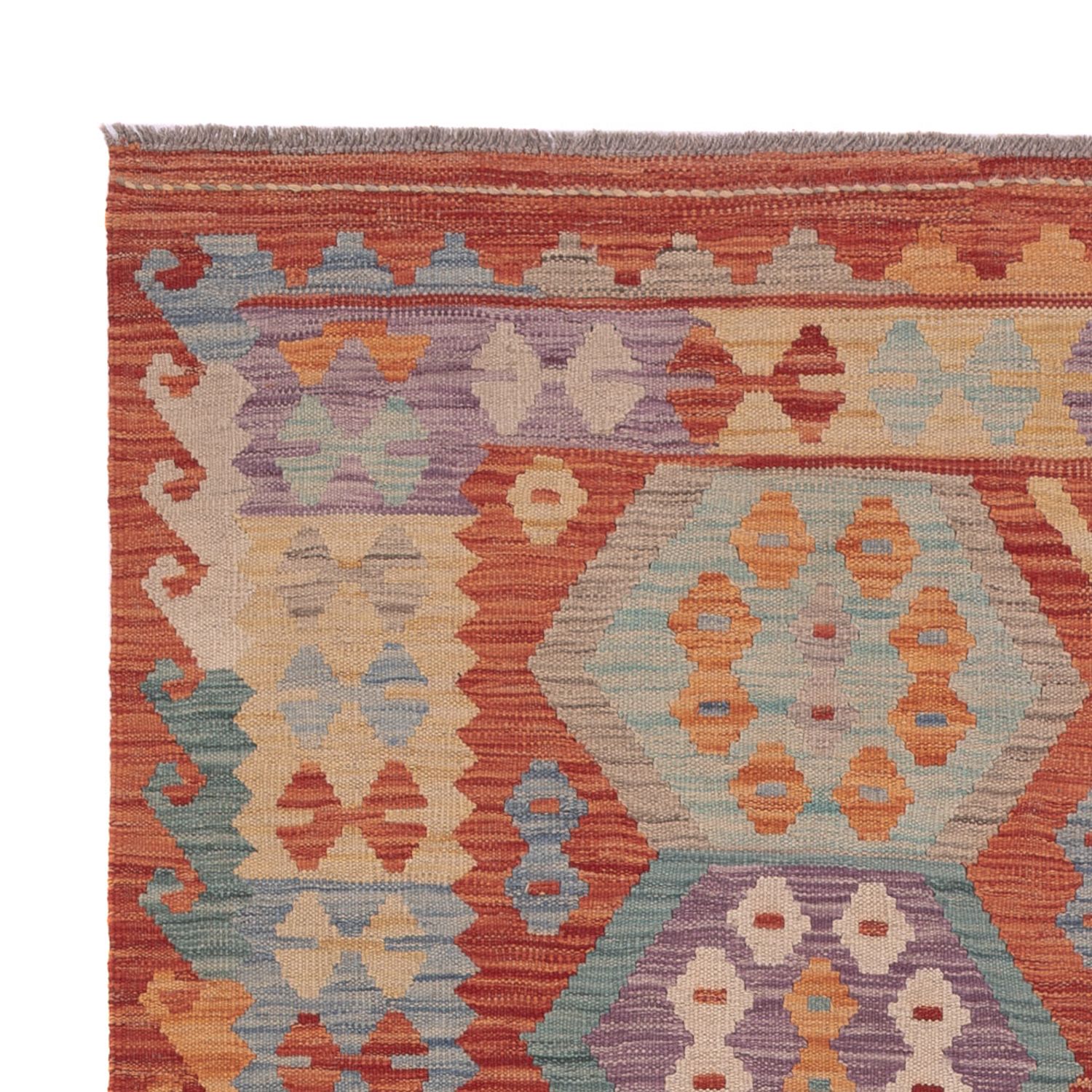 Kelim Rug - Splash - 197 x 150 cm - multicolored