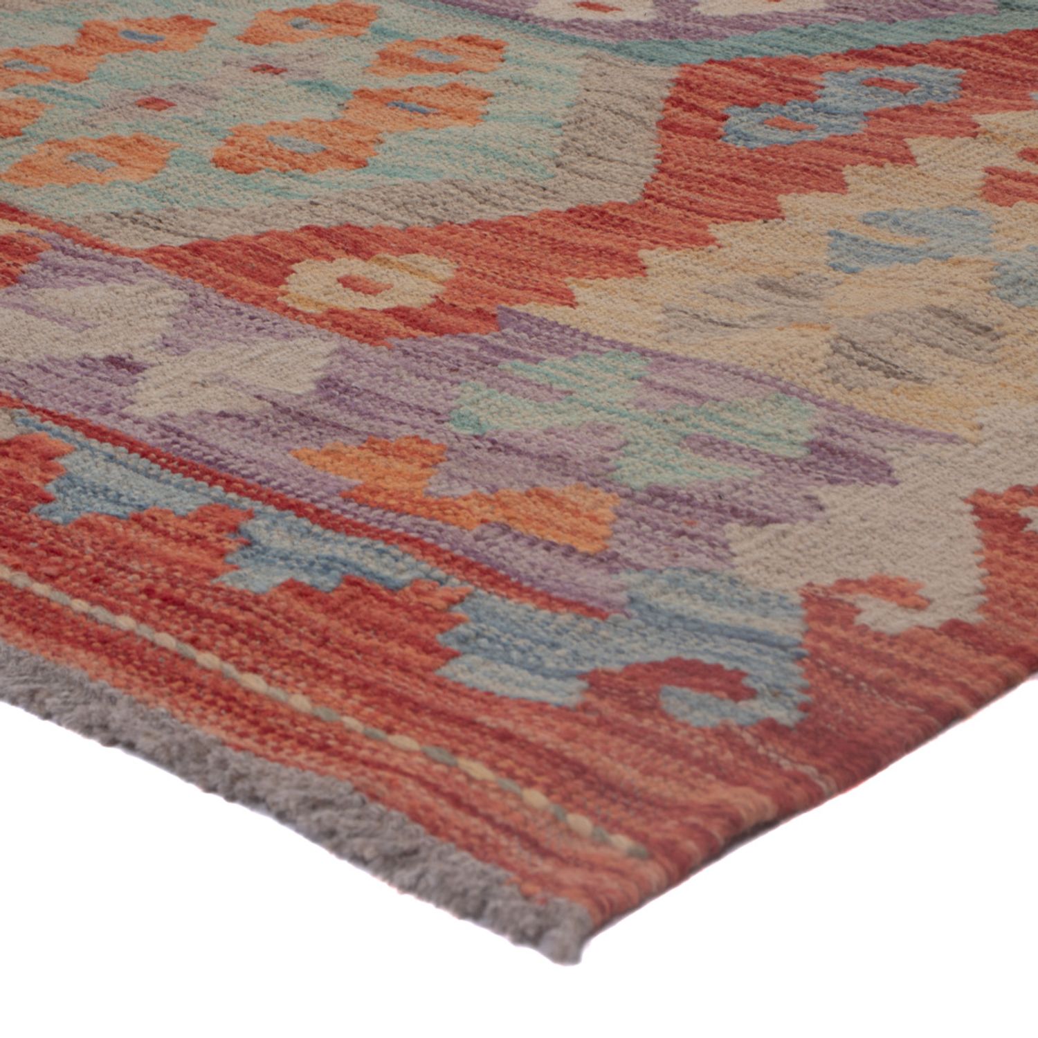 Kelim Rug - Splash - 197 x 150 cm - multicolored