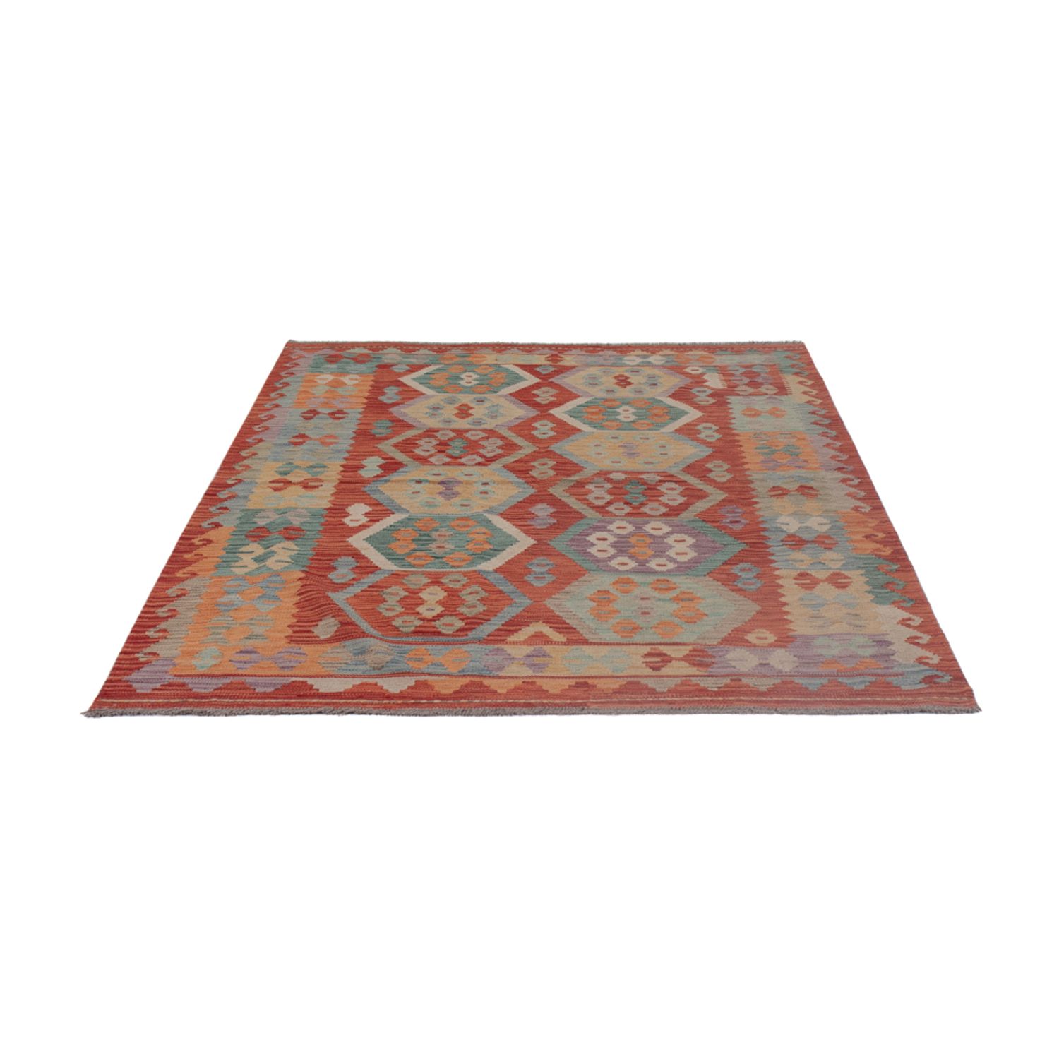 Kelim Rug - Splash - 197 x 150 cm - multicolored