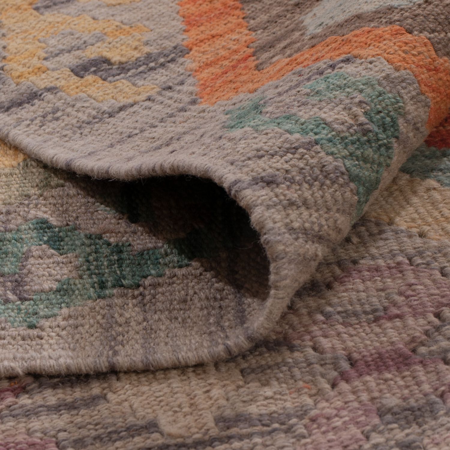 Kelim Rug - Splash - 199 x 154 cm - multicolored