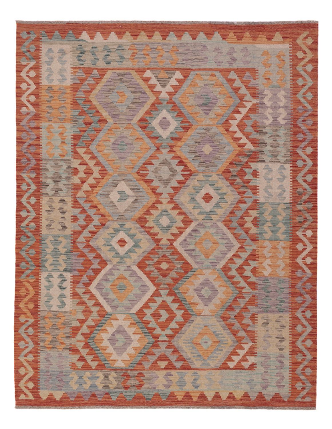 Kelim Rug - Splash - 198 x 152 cm - multicolored