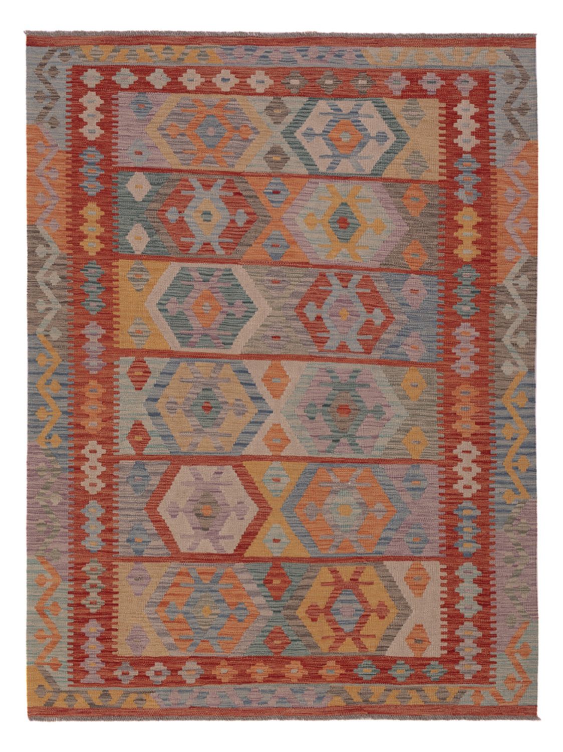 Kelim Rug - Splash - 202 x 150 cm - multicolored