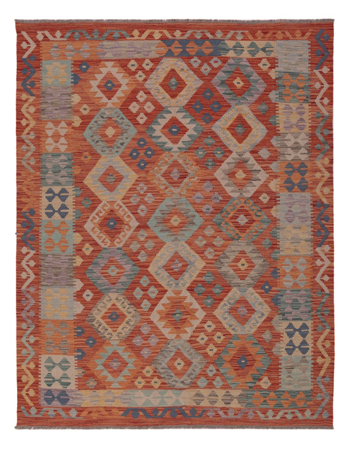 Kelim Rug - Splash - 198 x 154 cm - multicolored