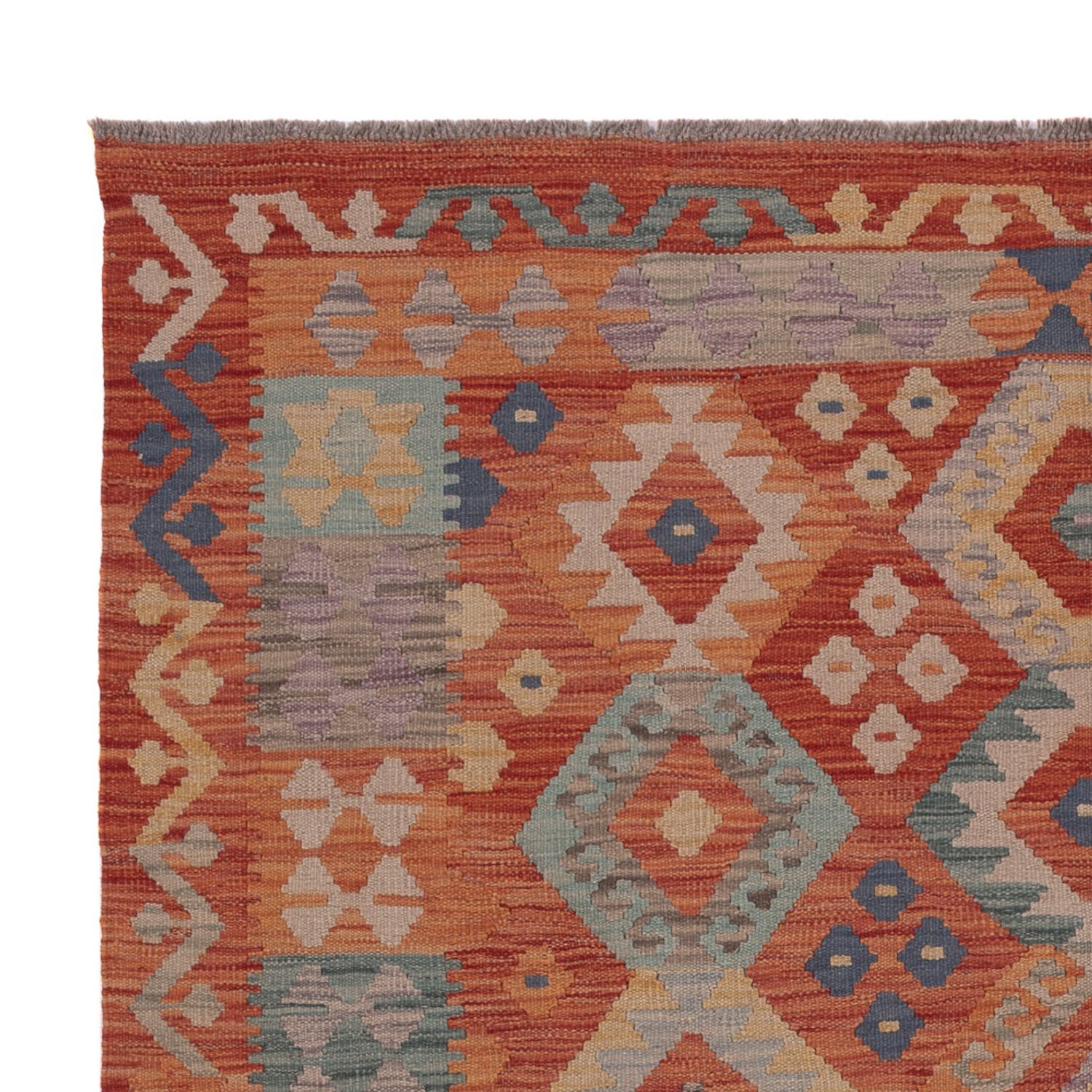 Kelim Rug - Splash - 198 x 154 cm - multicolored