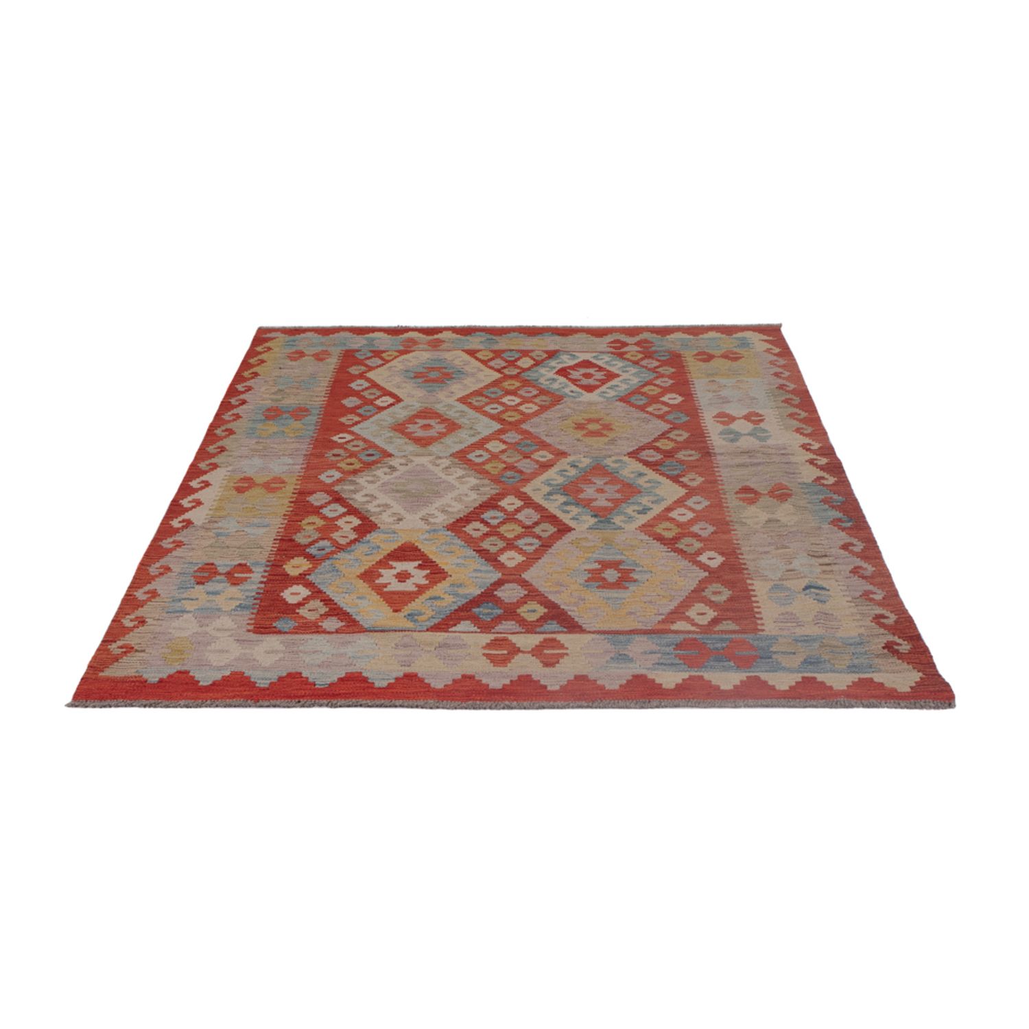 Kelim Rug - Splash - 191 x 145 cm - multicolored