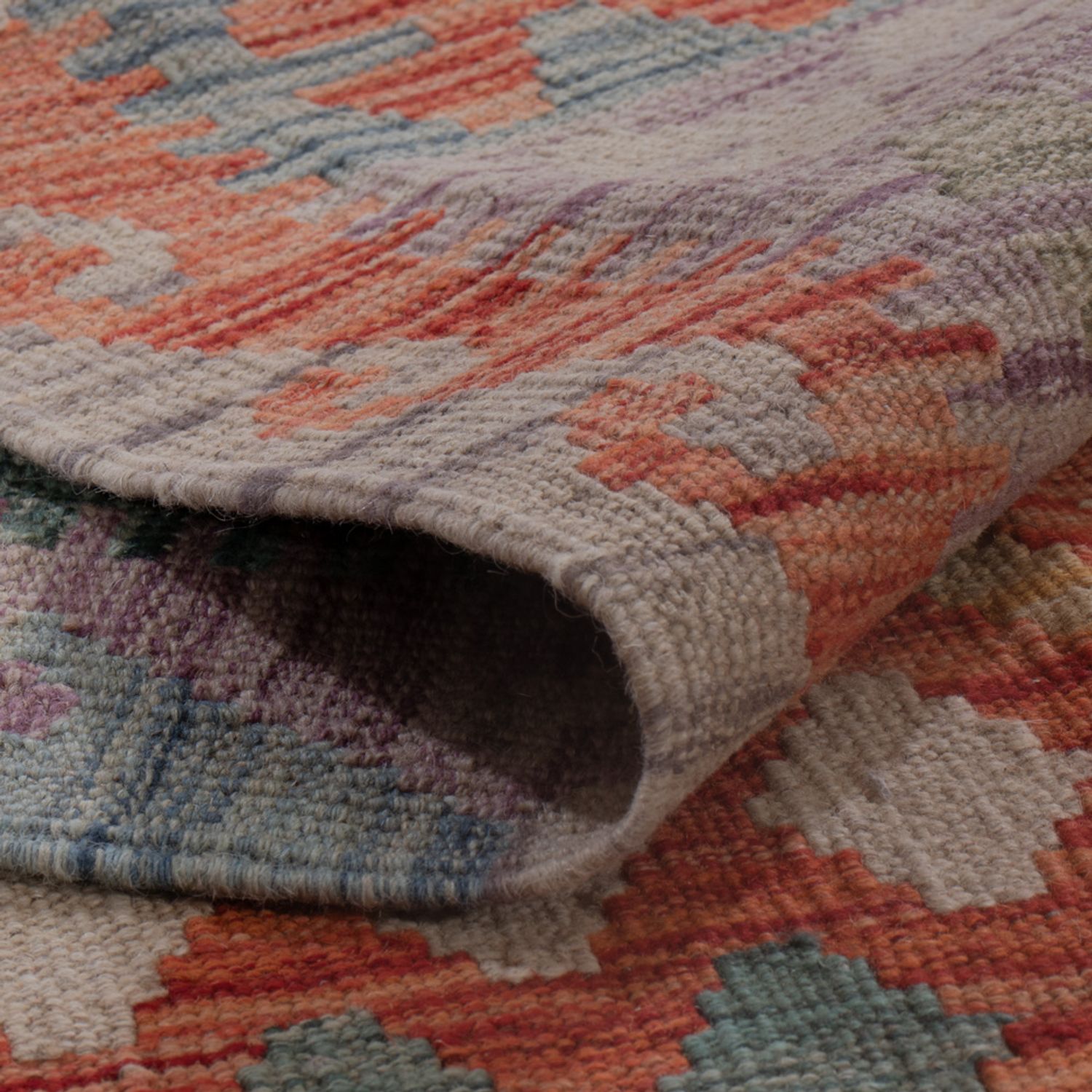 Kelim Rug - Splash - 192 x 150 cm - multicolored