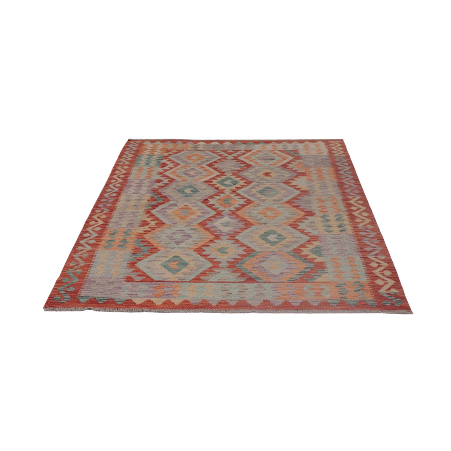 Kelim Rug - Splash - 196 x 149 cm - multicolored