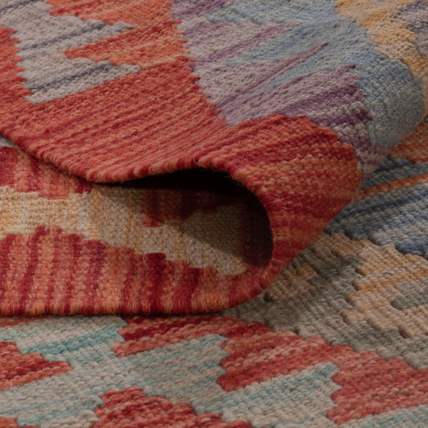 Kelim Rug - Splash - 200 x 155 cm - multicolored