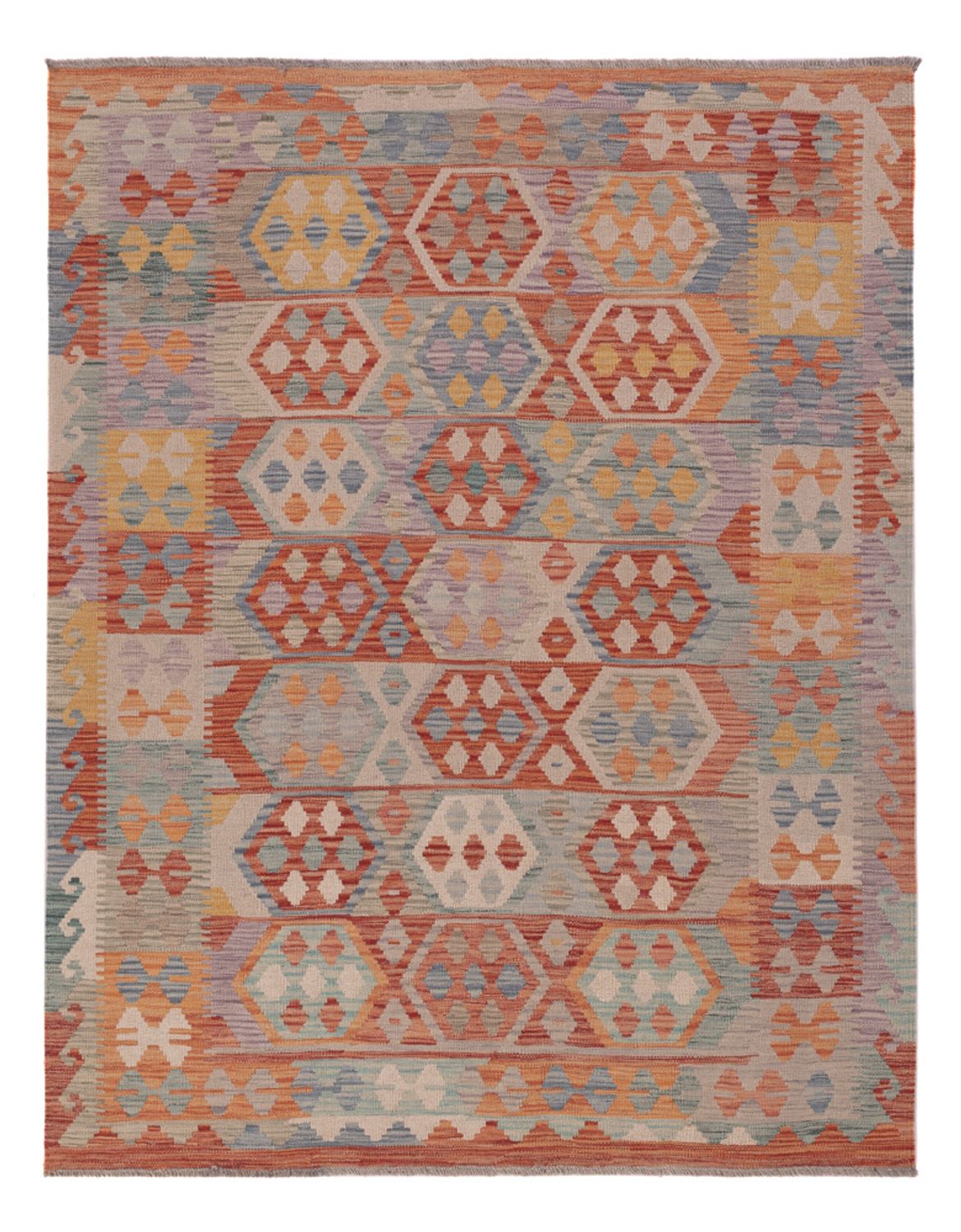 Kelim Rug - Splash - 193 x 150 cm - multicolored