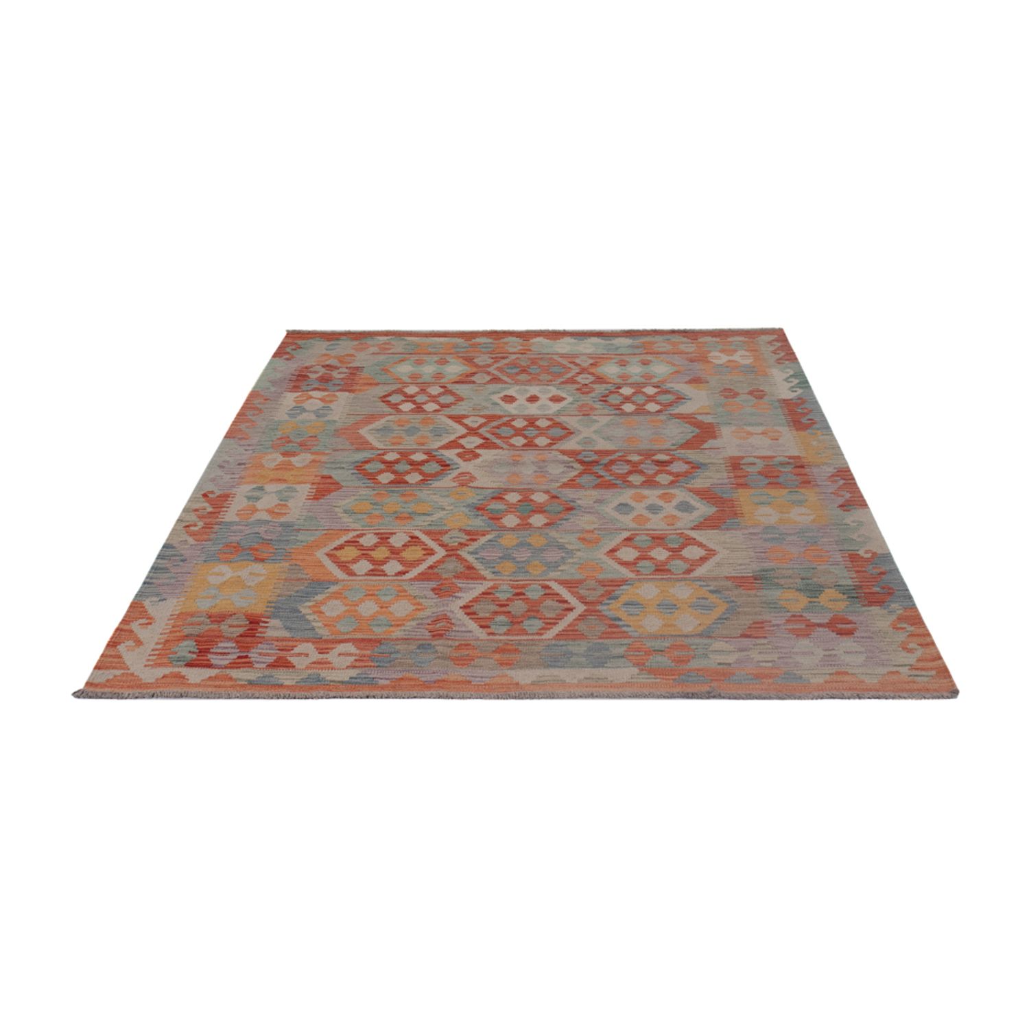 Kelim Rug - Splash - 193 x 150 cm - multicolored