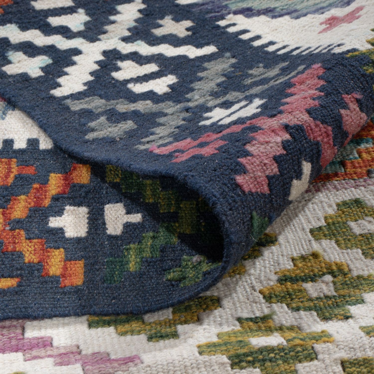 Kelim Rug - Splash - 291 x 207 cm - multicolored