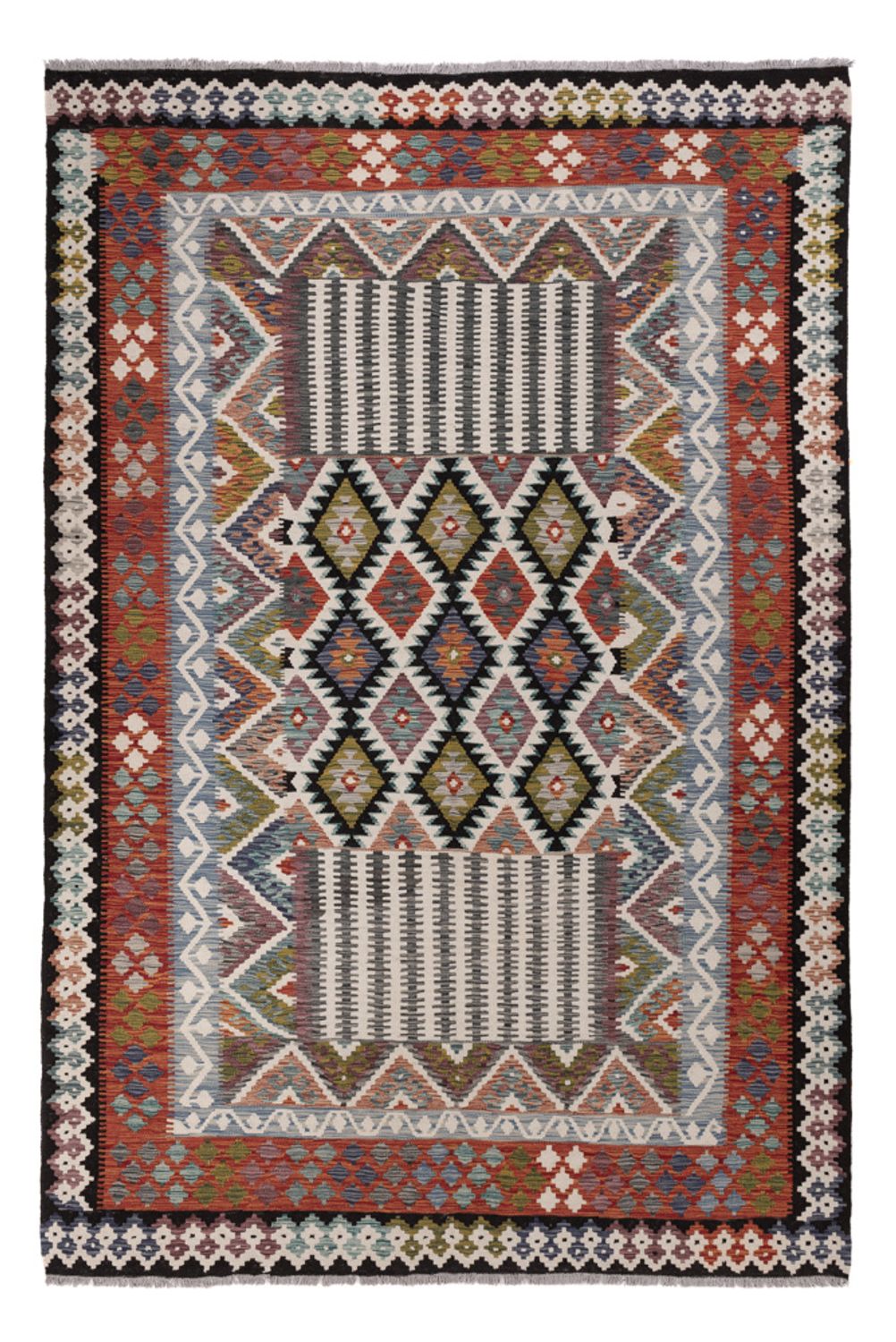 Kelim Rug - Splash - 303 x 206 cm - multicolored