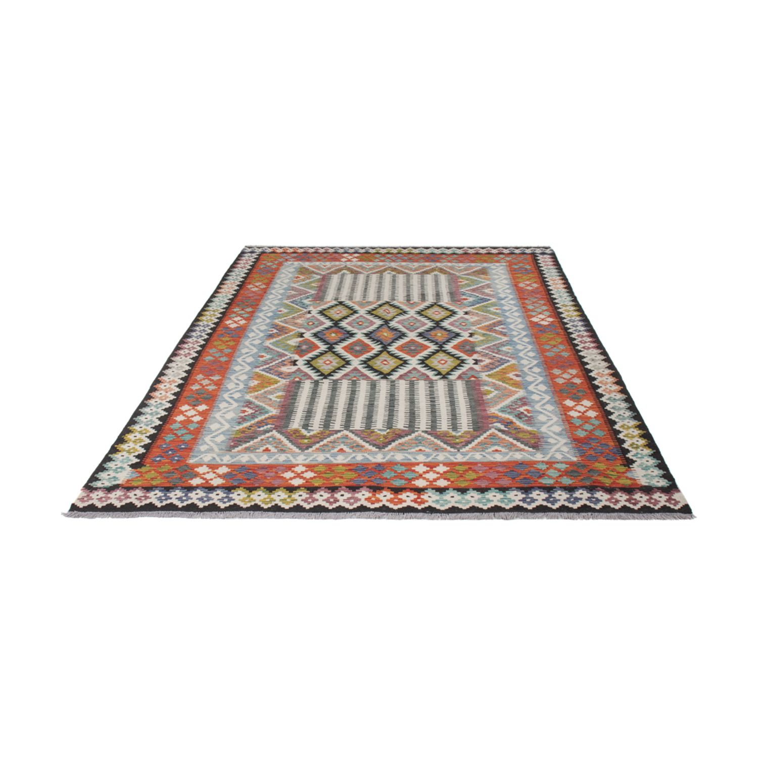 Kelim Rug - Splash - 303 x 206 cm - multicolored
