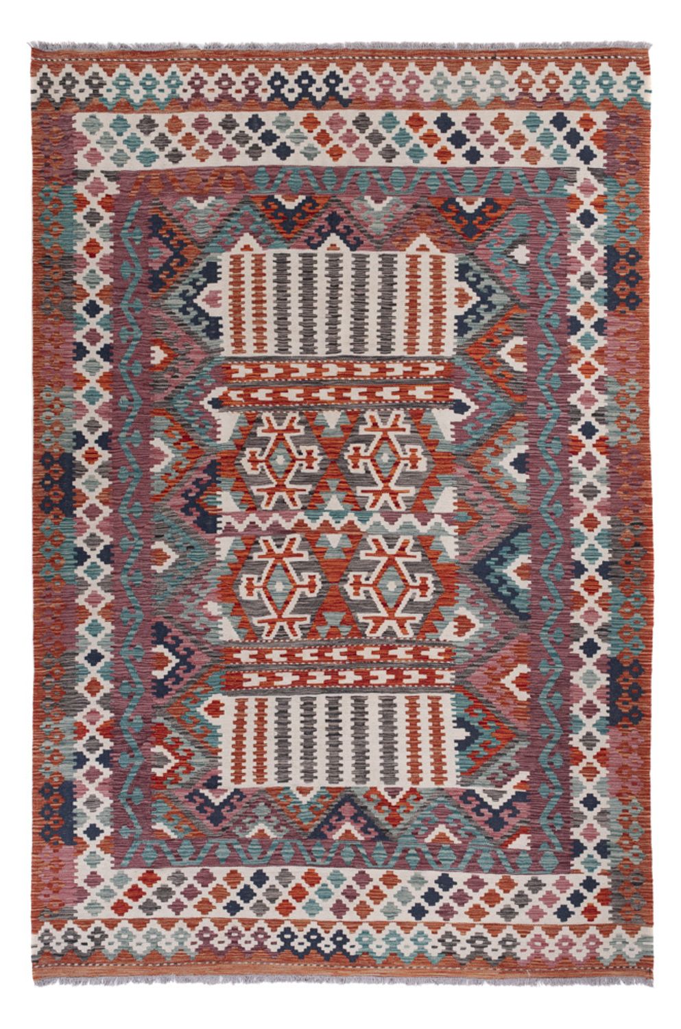 Kelim Rug - Splash - 309 x 209 cm - multicolored