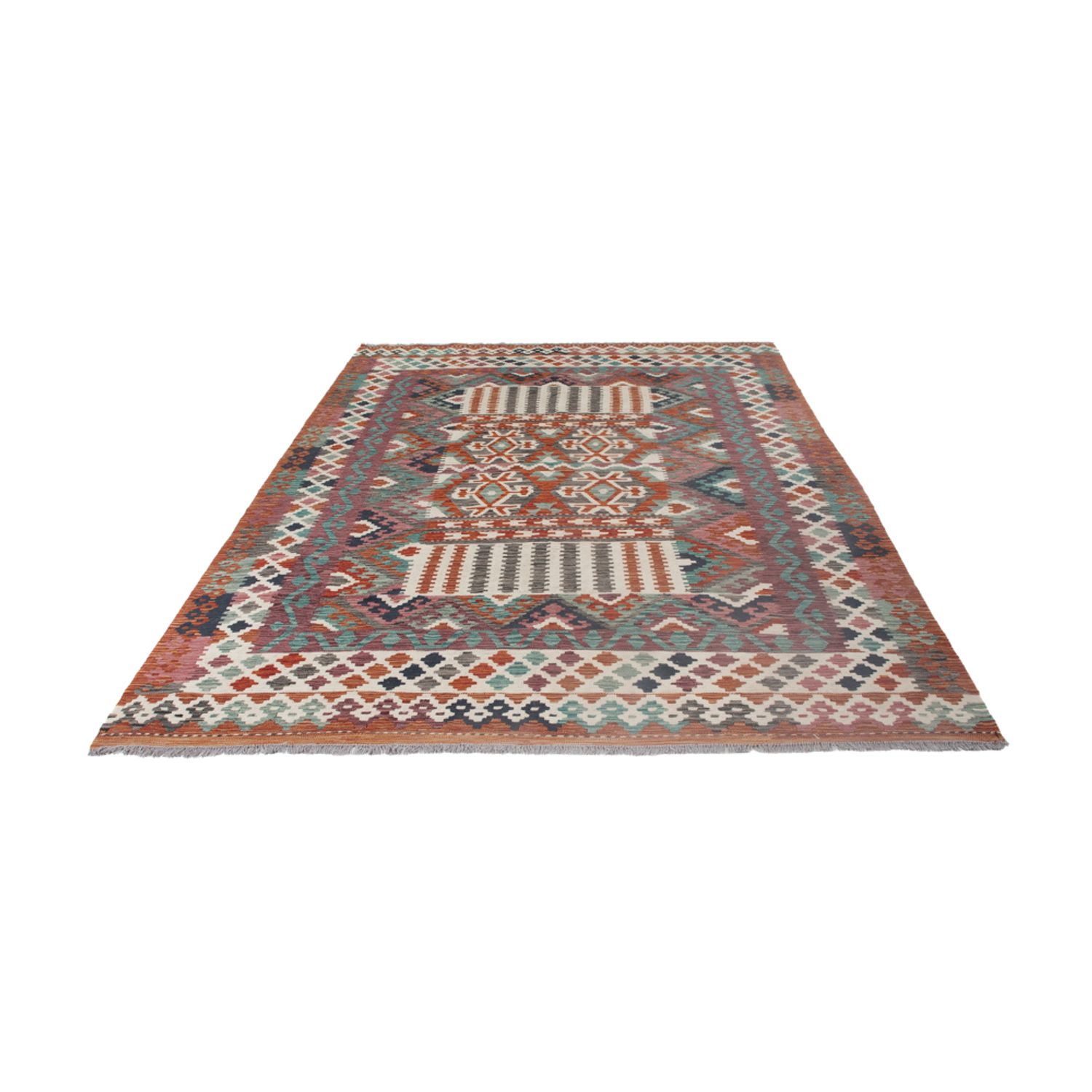 Kelim Rug - Splash - 309 x 209 cm - multicolored