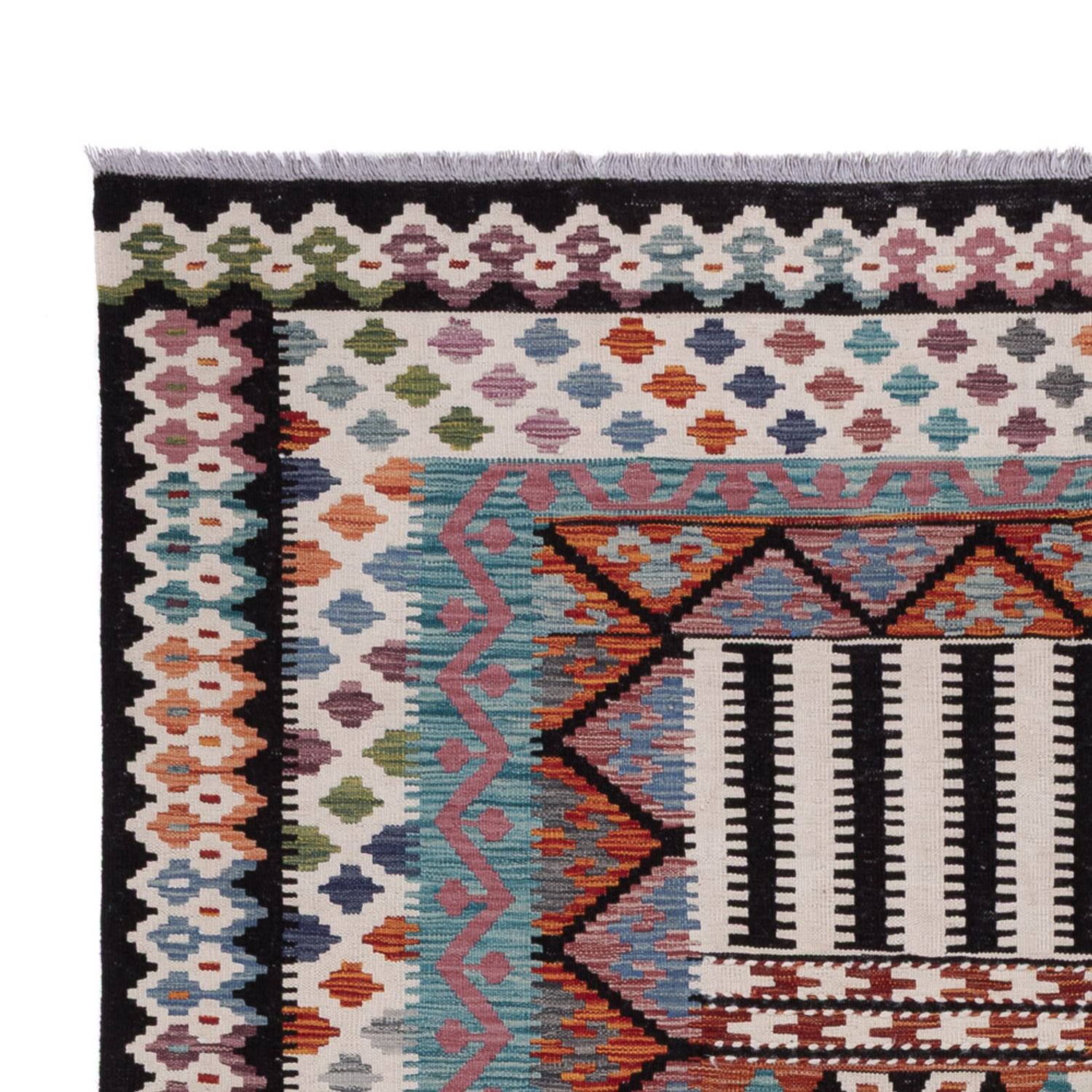 Kelim Rug - Splash - 297 x 203 cm - multicolored