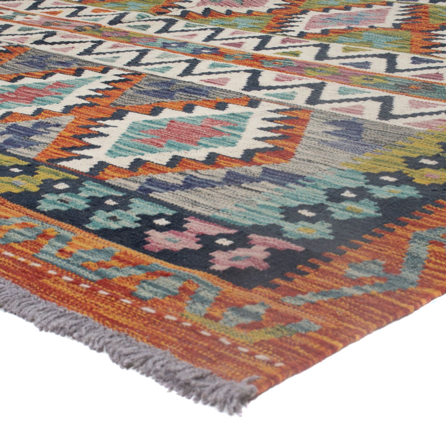 Kelim Rug - Splash - 315 x 203 cm - multicolored