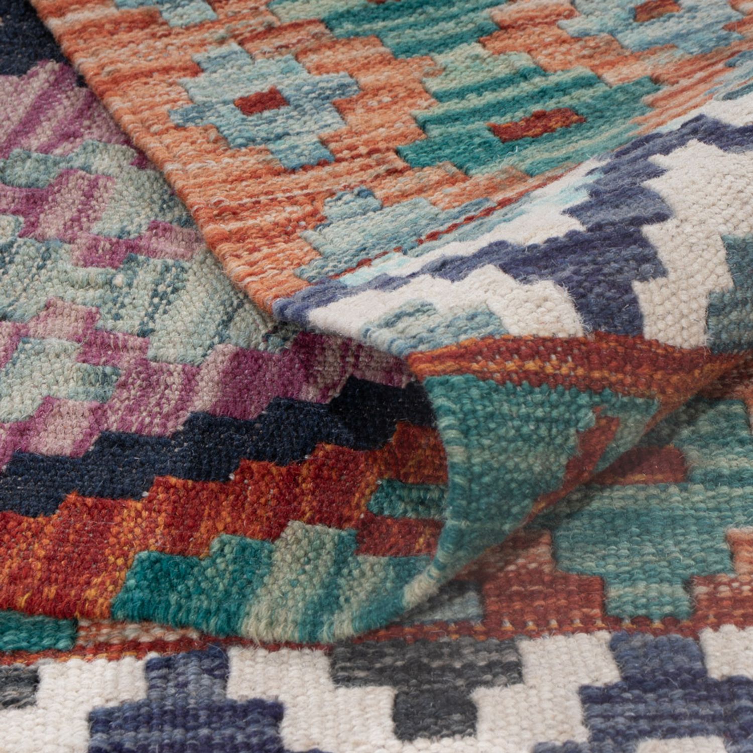 Kelim Rug - Splash - 241 x 185 cm - multicolored