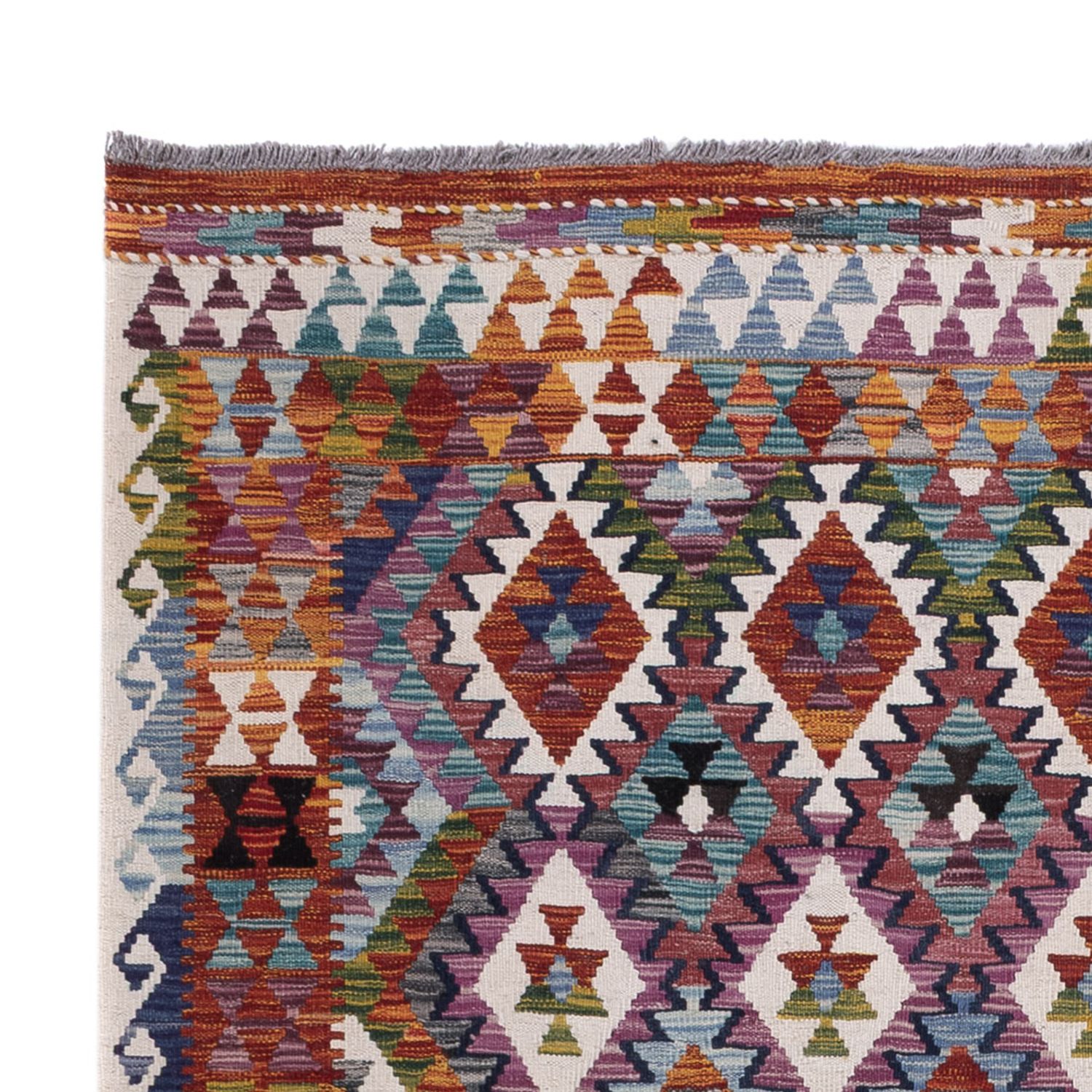 Kelim Rug - Splash - 253 x 167 cm - multicolored