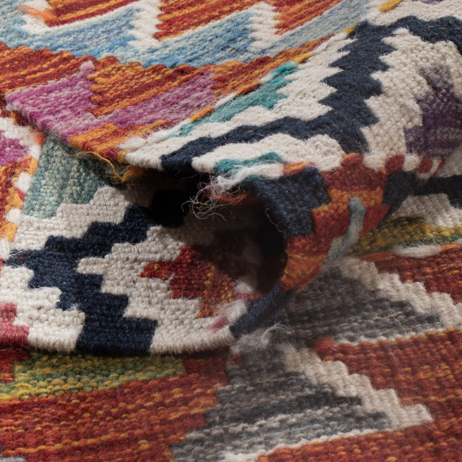Kelim Rug - Splash - 256 x 175 cm - multicolored