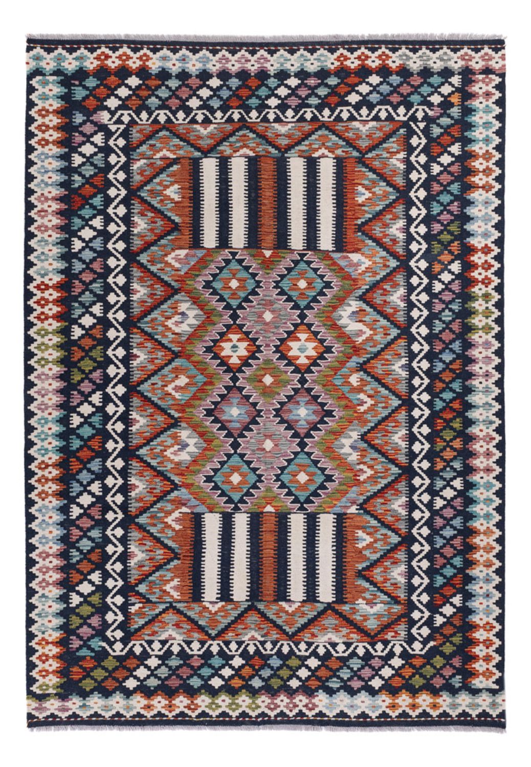 Kelim Rug - Splash - 248 x 177 cm - multicolored