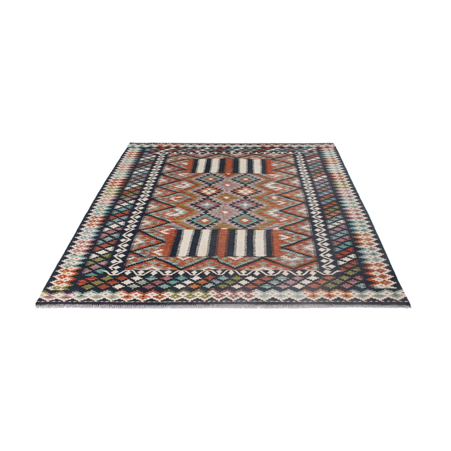 Kelim Rug - Splash - 248 x 177 cm - multicolored
