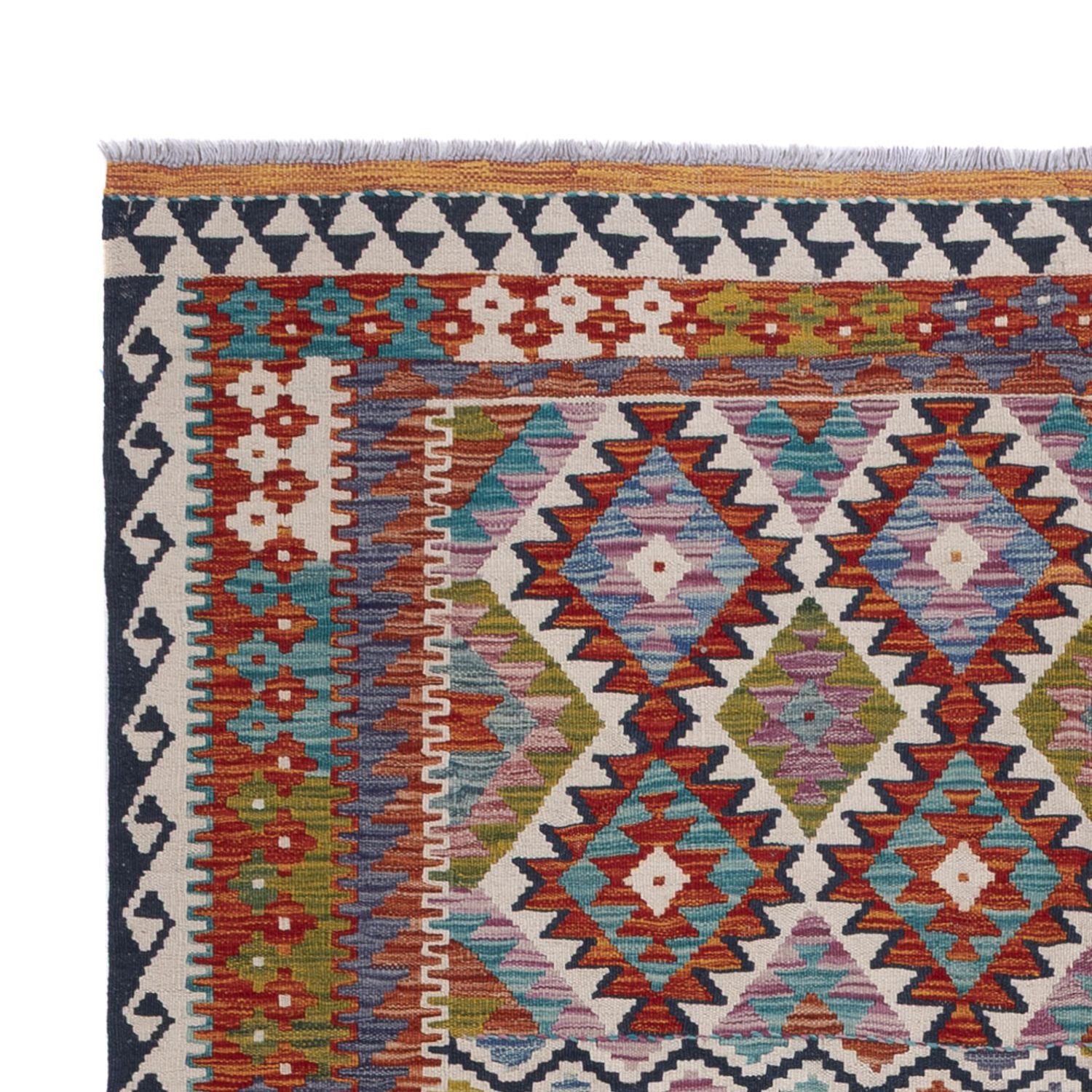 Kelim Rug - Splash - 253 x 176 cm - multicolored