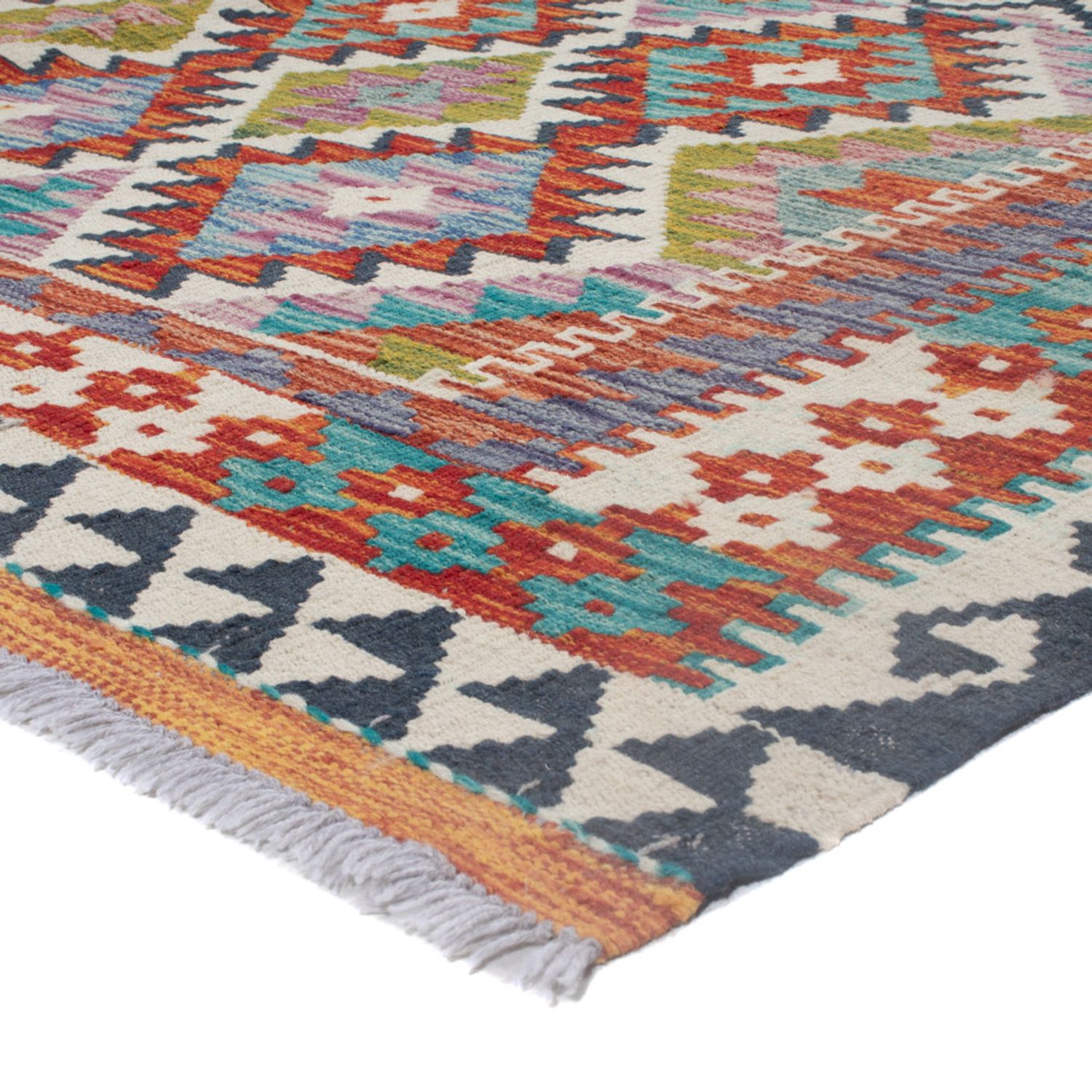 Kelim Rug - Splash - 253 x 176 cm - multicolored