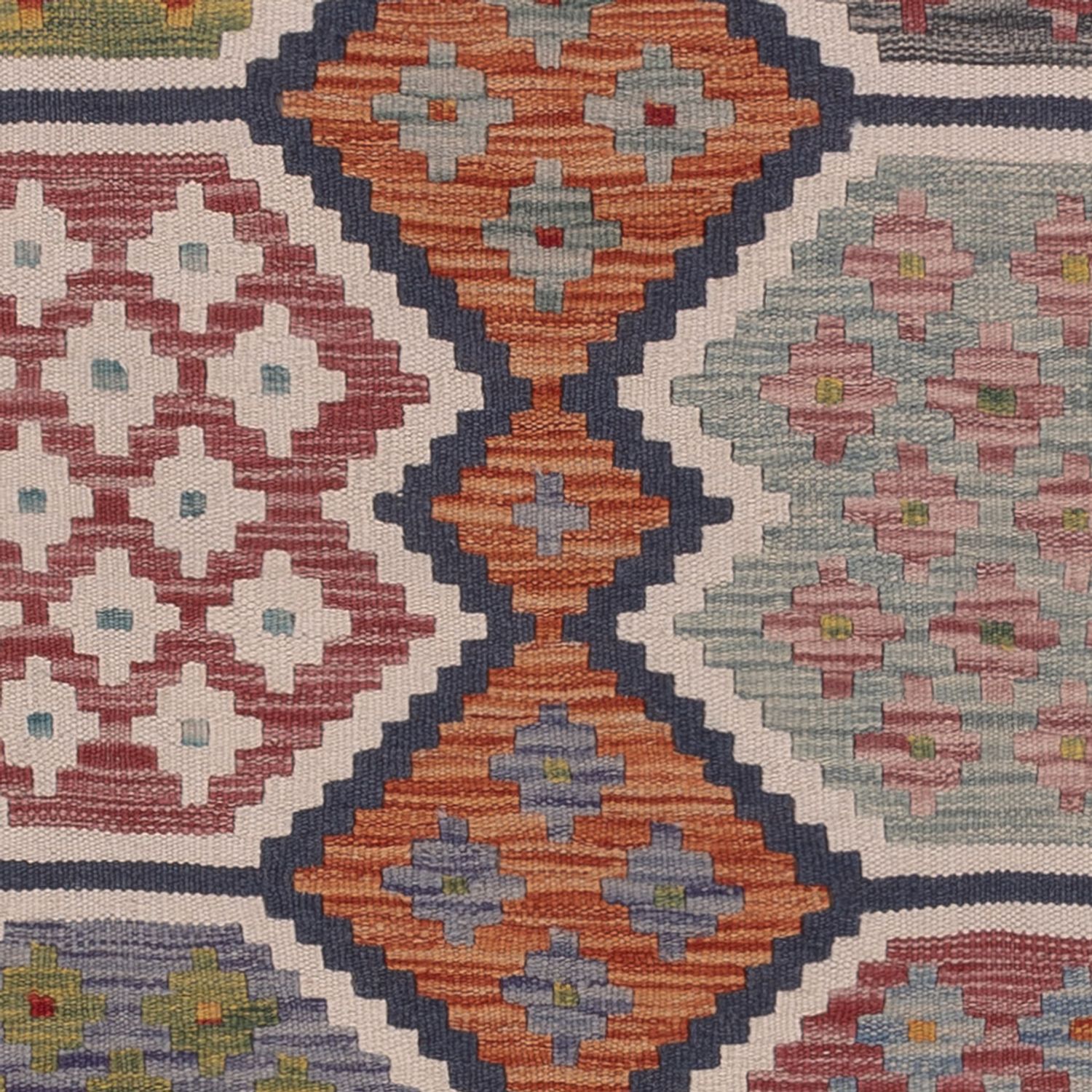 Kelim Rug - Splash - 192 x 155 cm - multicolored