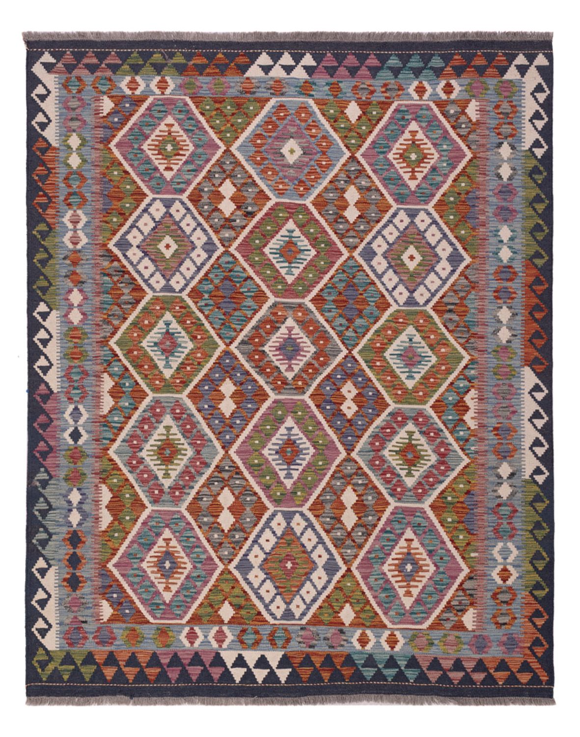 Kelim Rug - Splash - 205 x 165 cm - multicolored