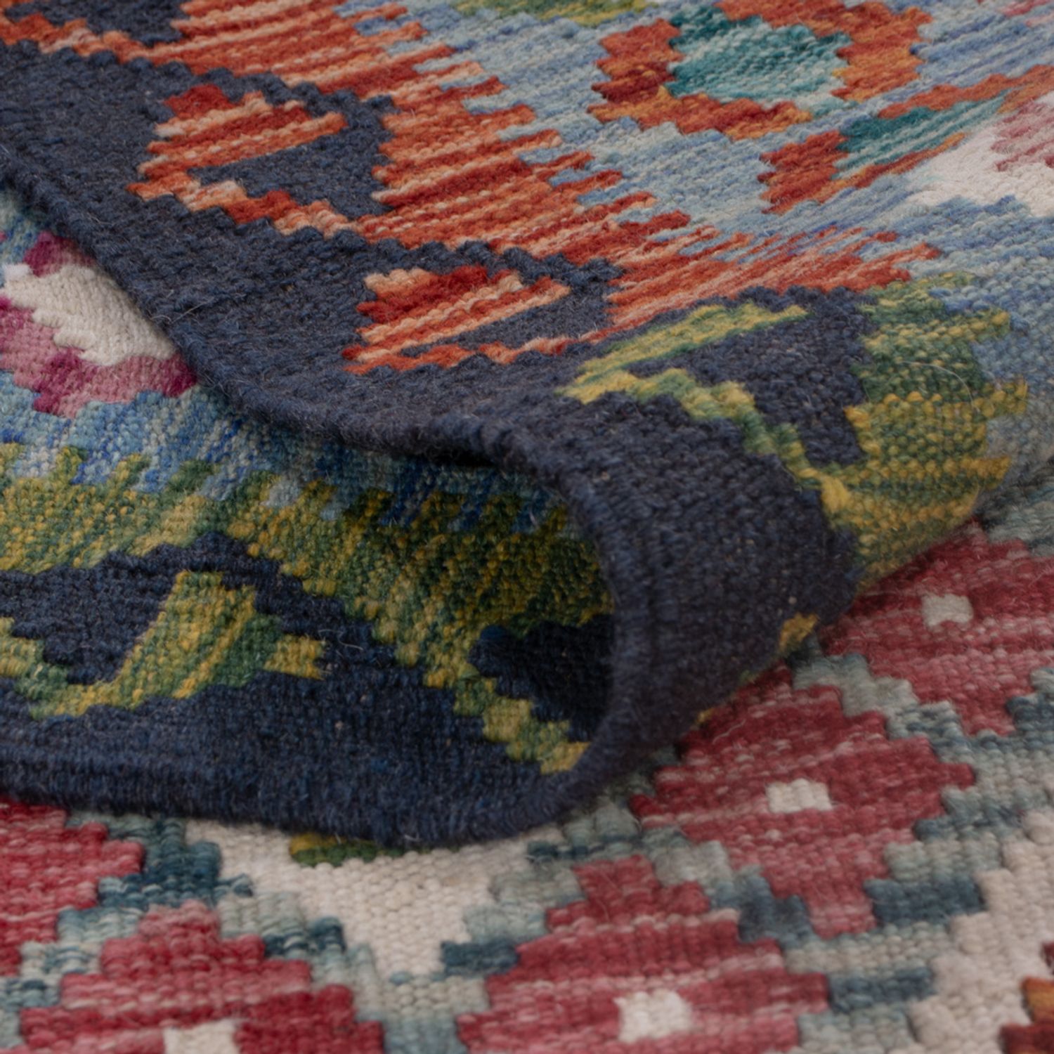 Kelim Rug - Splash - 205 x 165 cm - multicolored