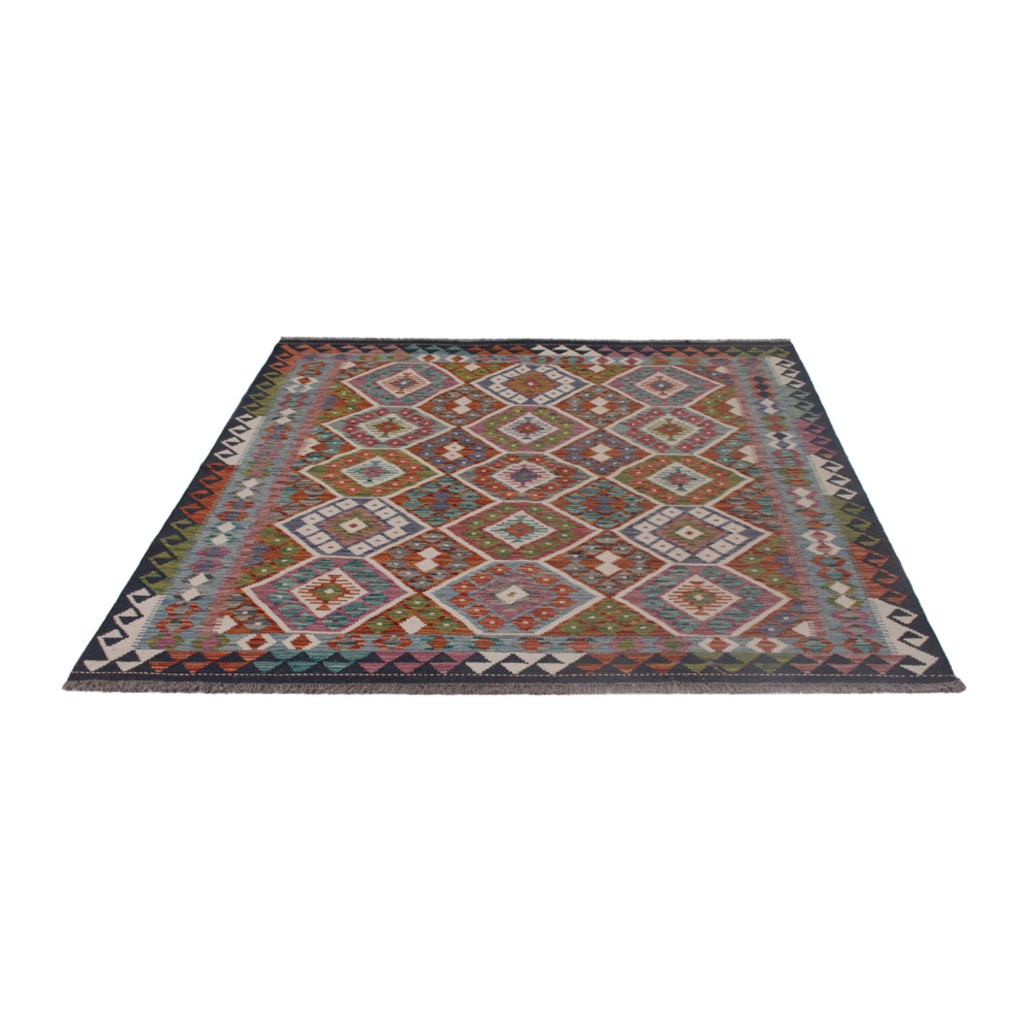 Kelim Rug - Splash - 205 x 165 cm - multicolored