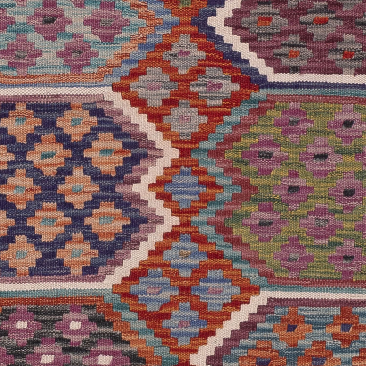 Kelim Rug - Splash - 195 x 158 cm - multicolored