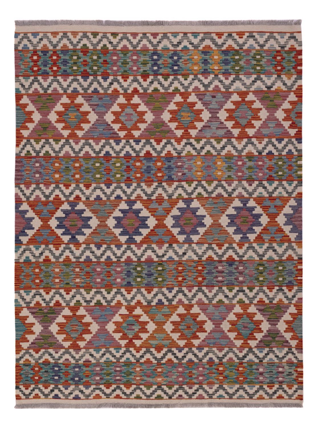 Kelim Rug - Splash - 202 x 151 cm - multicolored