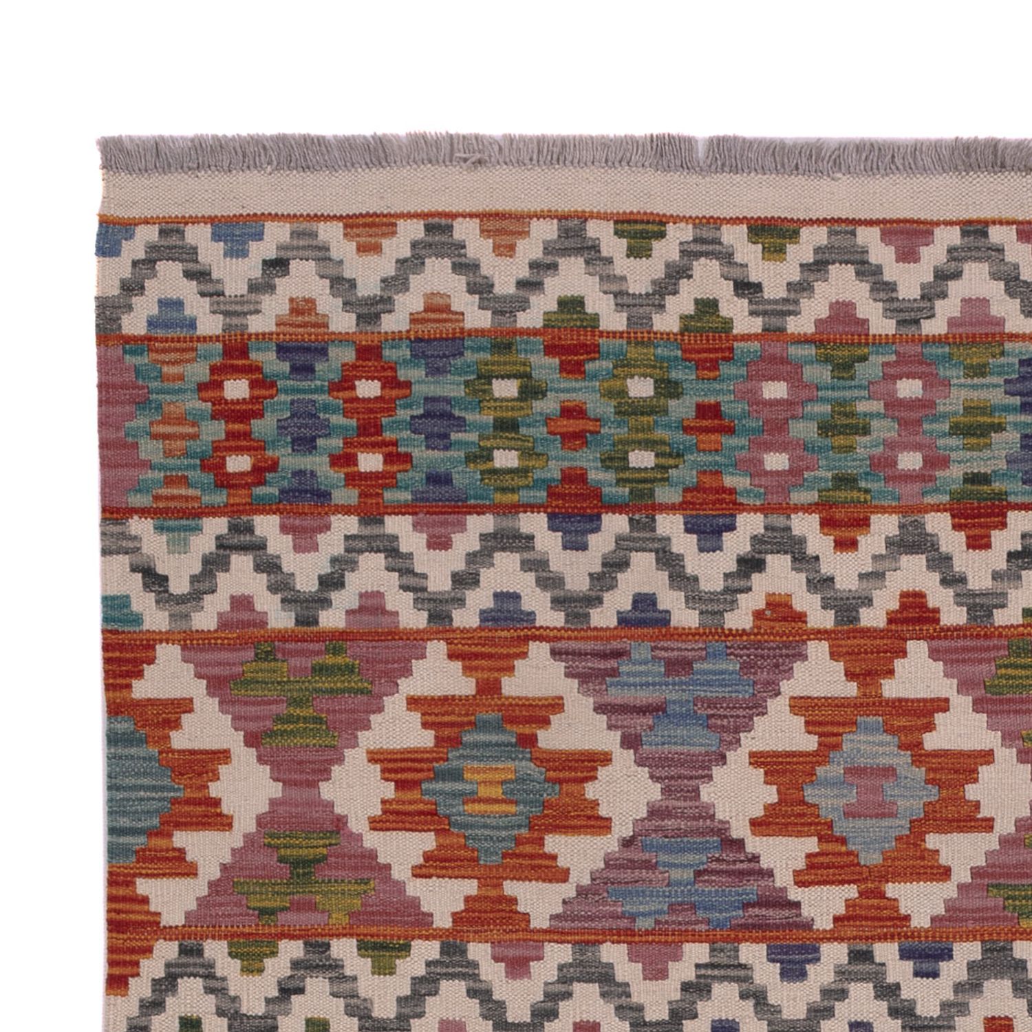 Kelim Rug - Splash - 202 x 151 cm - multicolored