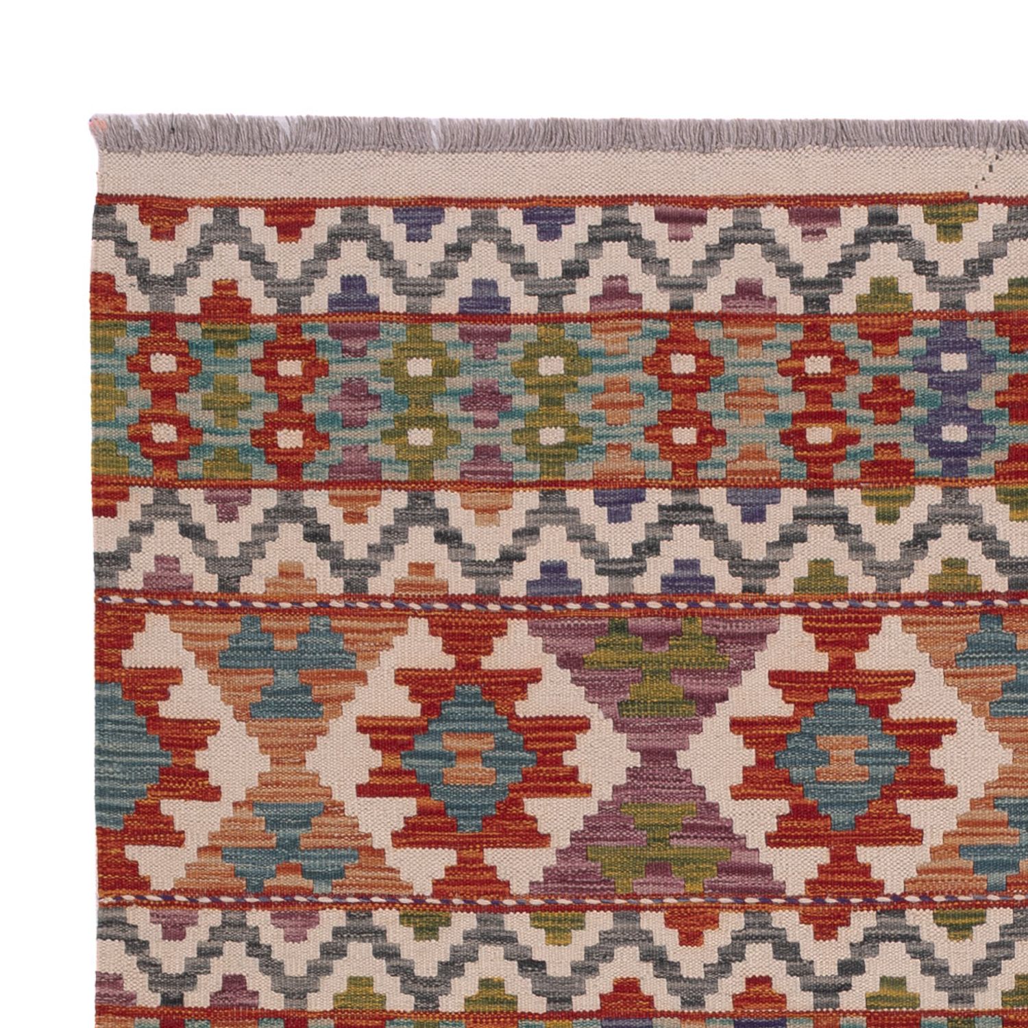 Kelim Rug - Splash - 198 x 148 cm - multicolored