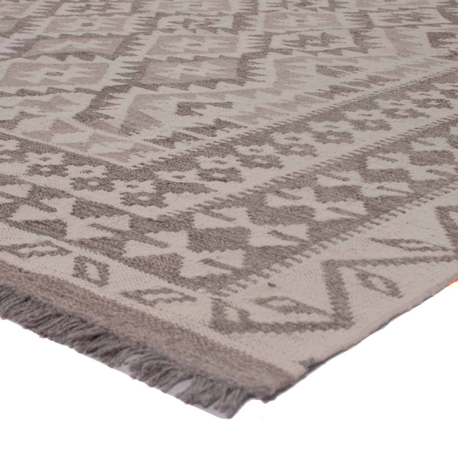 Kelim Rug - Splash - 356 x 252 cm - light grey