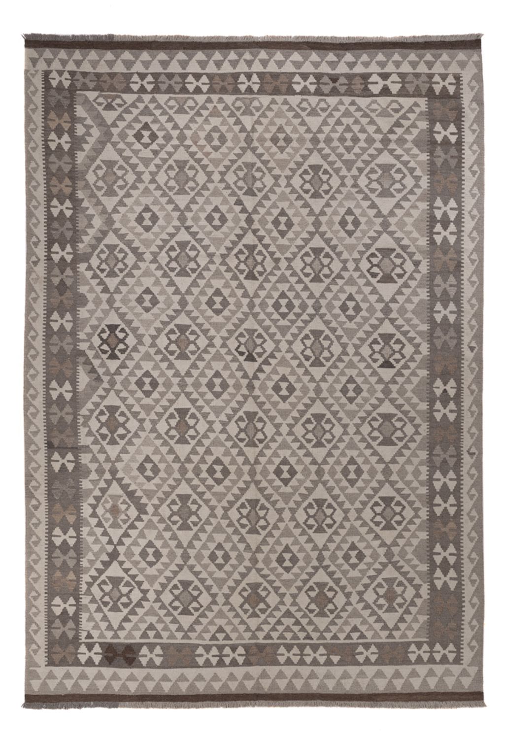 Kelim Rug - Splash - 297 x 206 cm - light grey