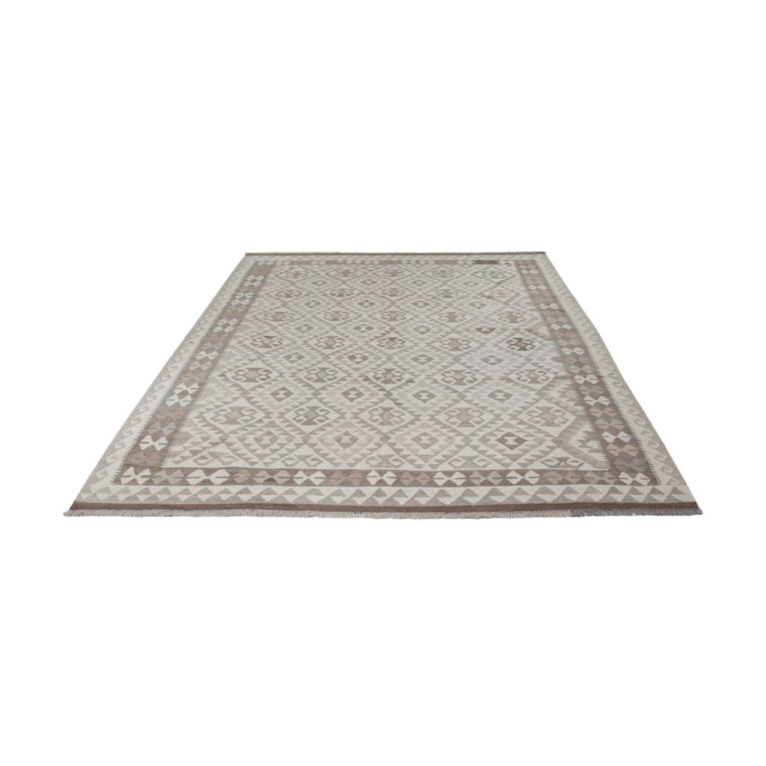 Kelim Rug - Splash - 297 x 206 cm - light grey