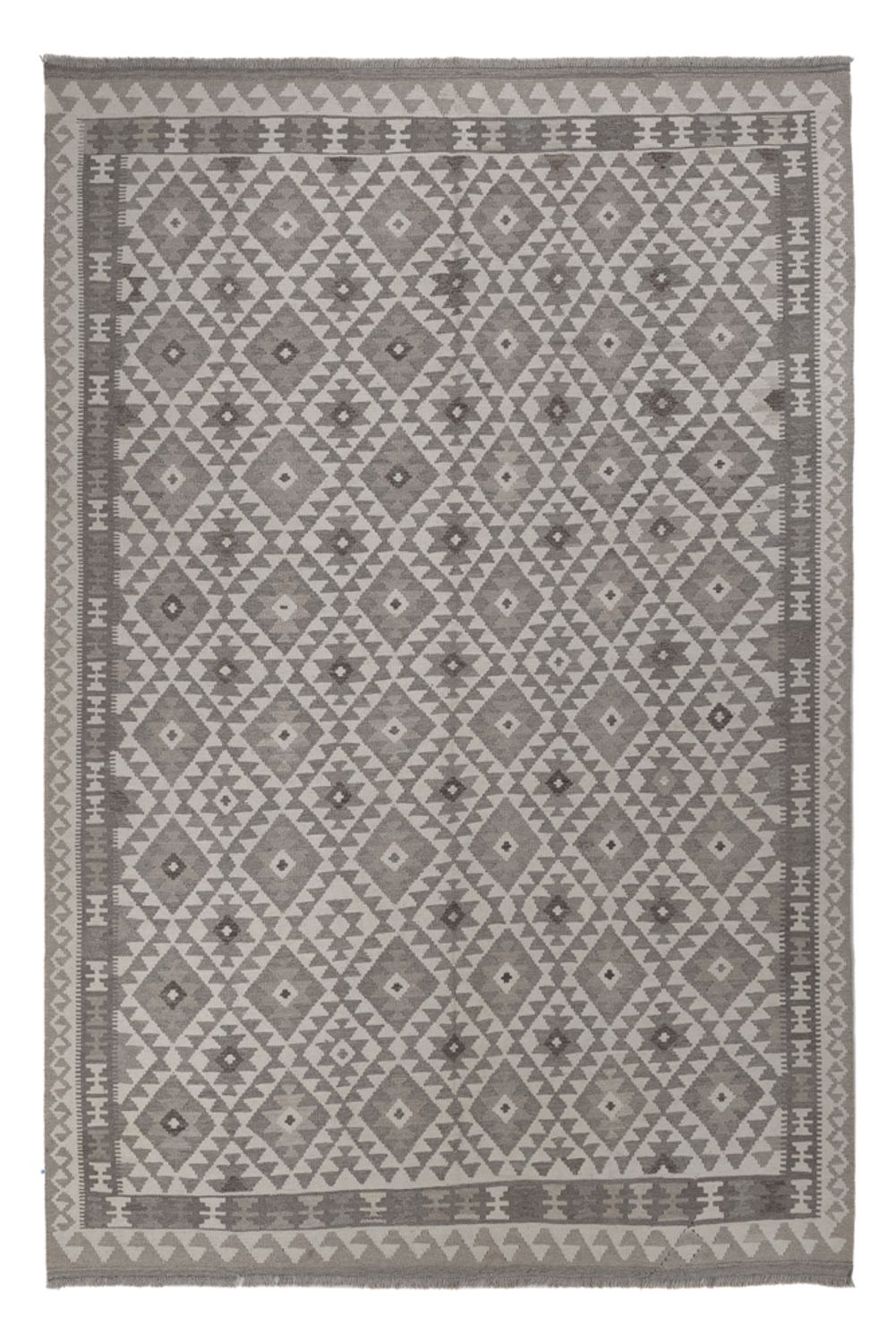 Kelim Rug - Splash - 294 x 203 cm - light grey