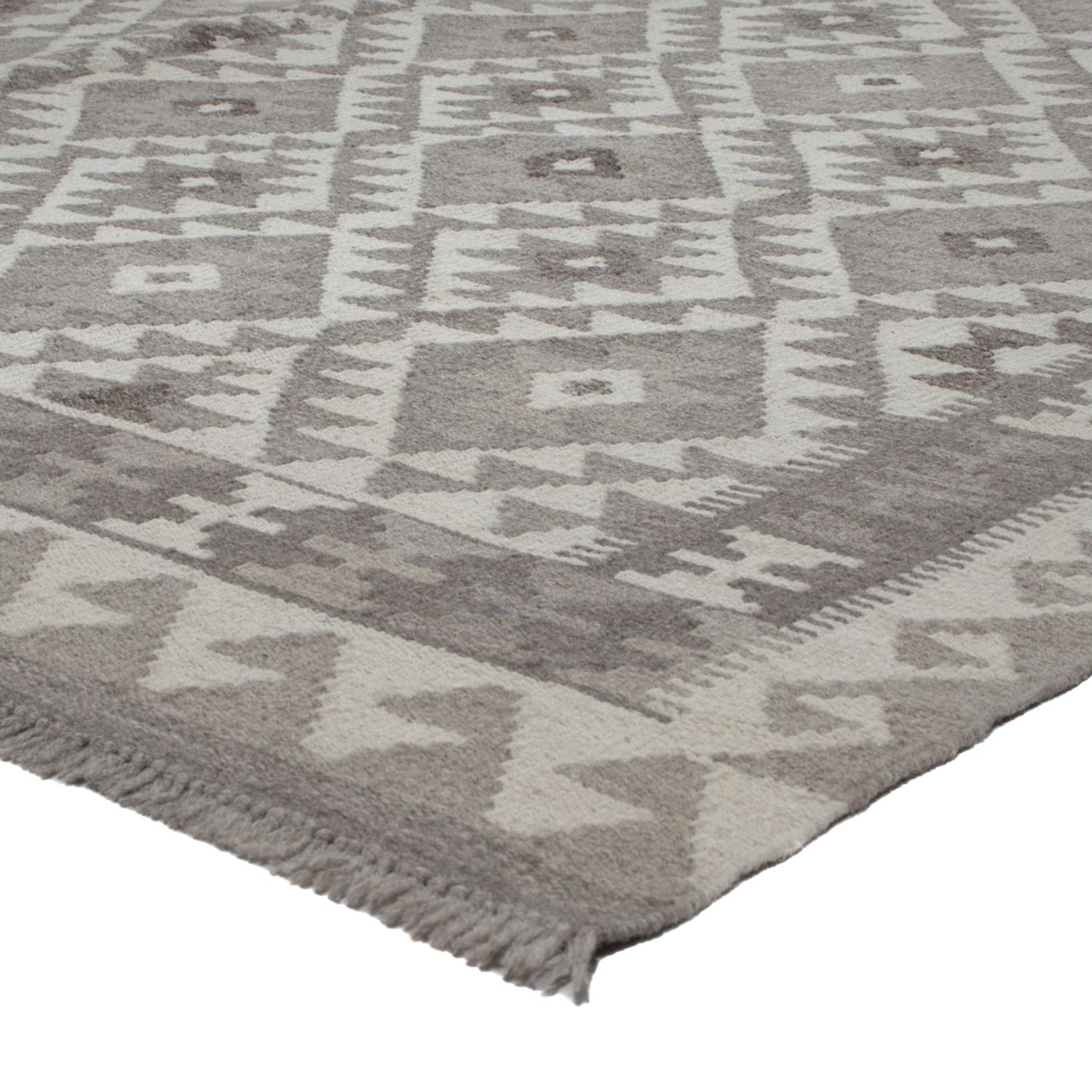 Kelim Rug - Splash - 294 x 203 cm - light grey