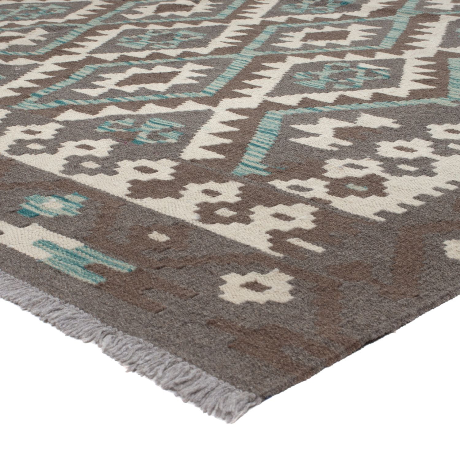Kelim Rug - Splash - 286 x 206 cm - dark grey