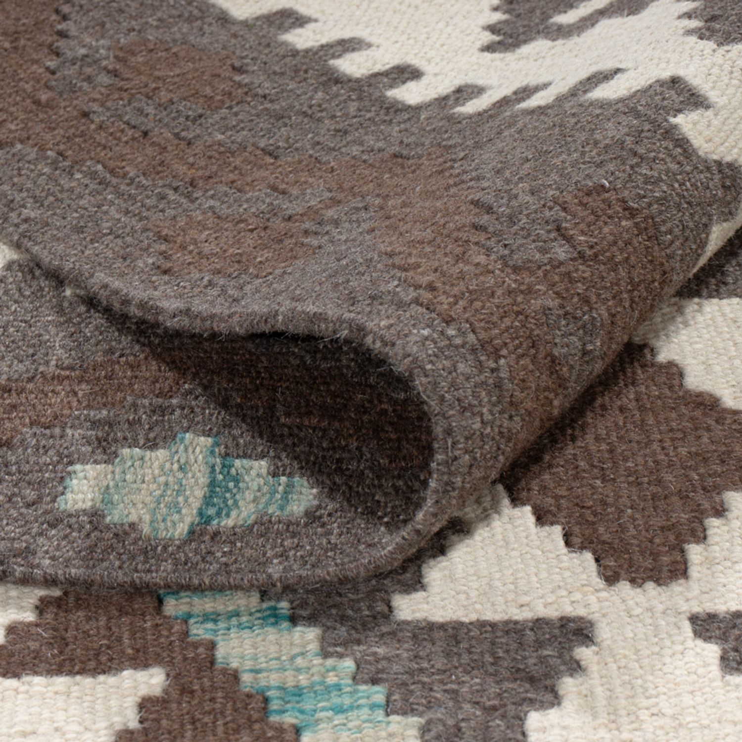 Kelim Rug - Splash - 286 x 206 cm - dark grey